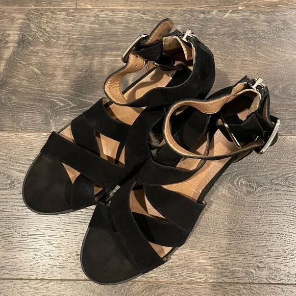 Black BP Suede Heels - Picture 3 of 5